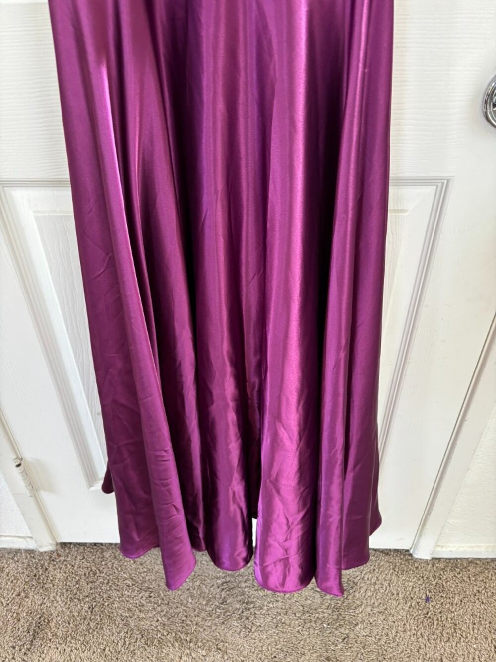 NWT Chicas Royal Purple Gown with Rhinestone and Bead Embellishments Size Small - Picture 12 of 14